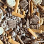 Nuts and bolts in a roasting pan